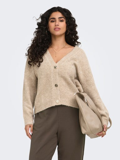 Cardigan con bottoni gioiello