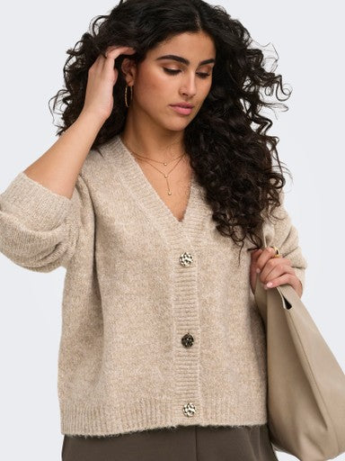 Cardigan con bottoni gioiello