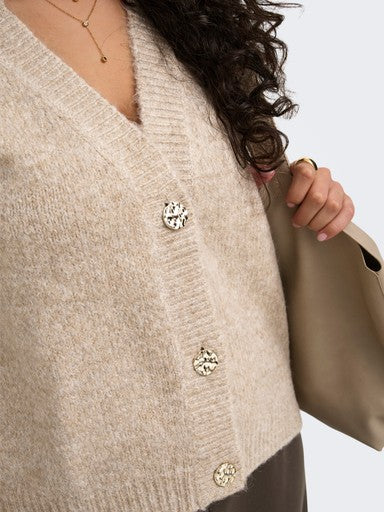 Cardigan con bottoni gioiello