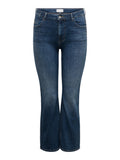 Jeans a zampa con dettaglio strass