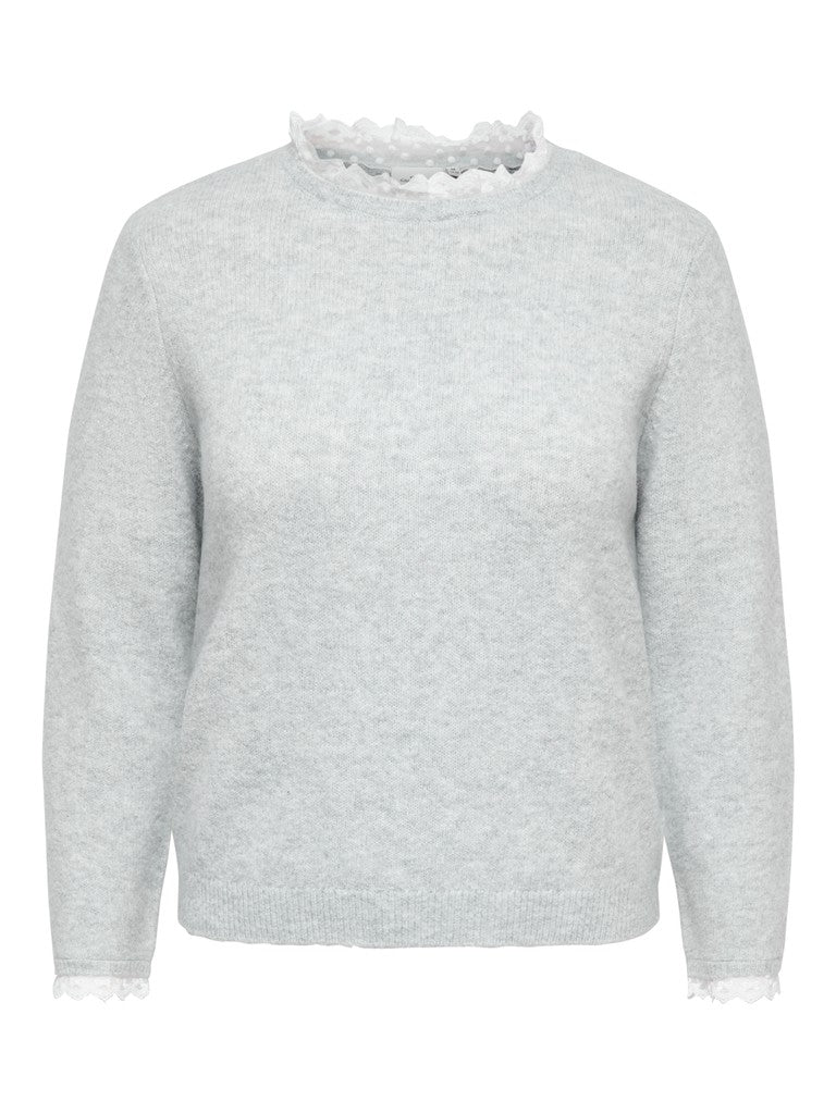 Maglione con colletto in pizzo