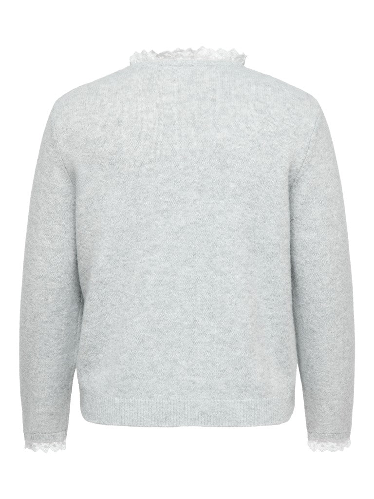 Maglione con colletto in pizzo