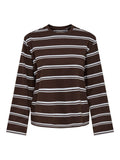 T-shirt a righe a maniche lunghe
