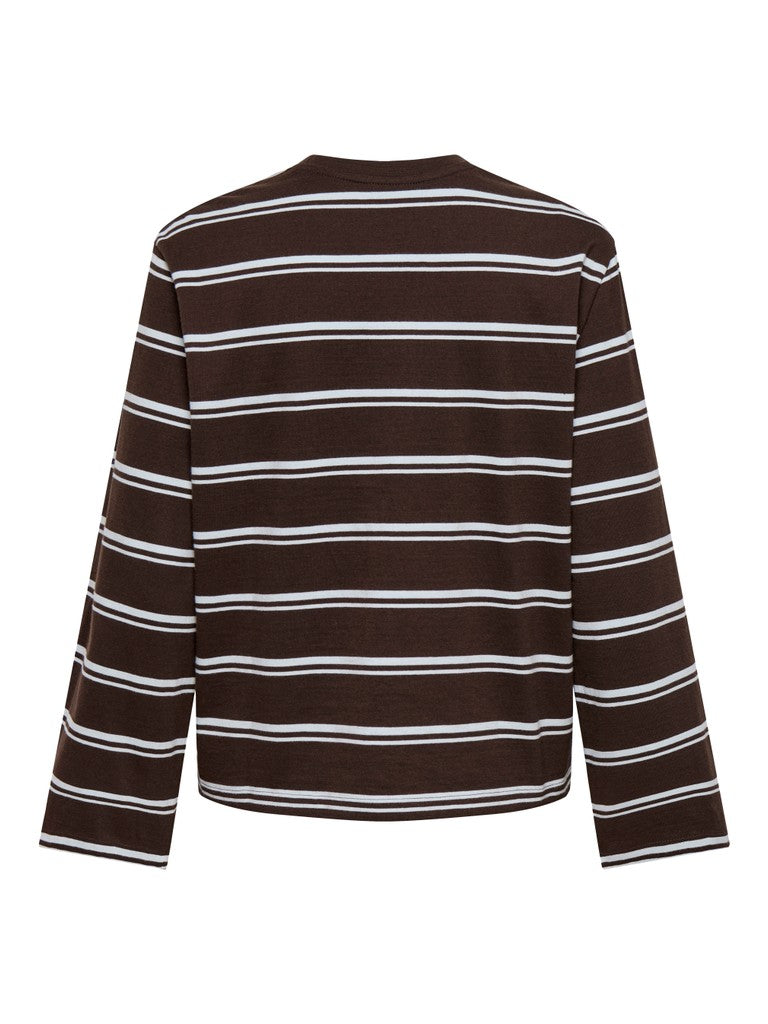 T-shirt a righe a maniche lunghe
