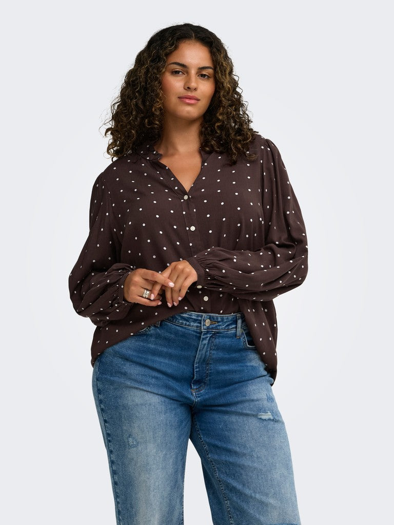 Camicia fantasia a pois