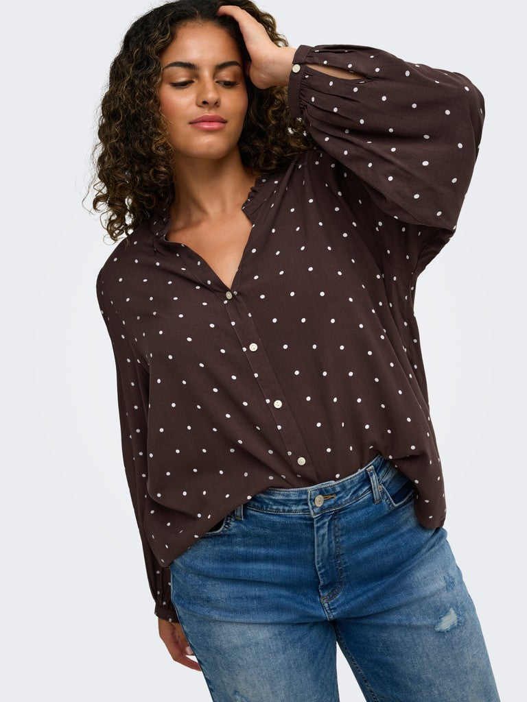 Camicia fantasia a pois