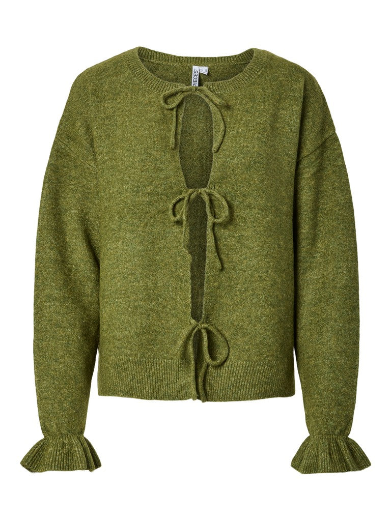 Cardigan in maglia con fiocchi