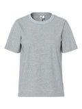 T-shirt a maniche corte con scollo lurex