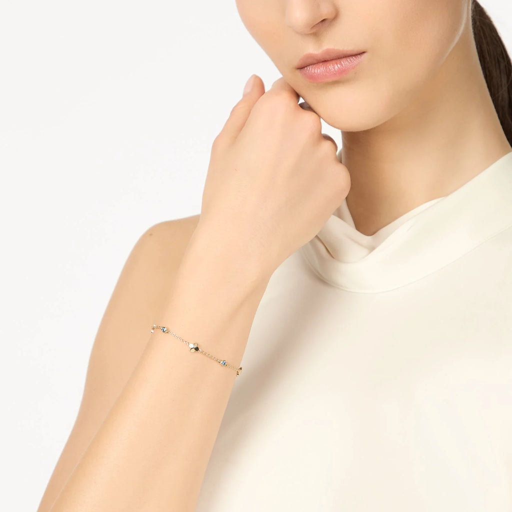 Bracciale catena fiori cilindretti Juliet 