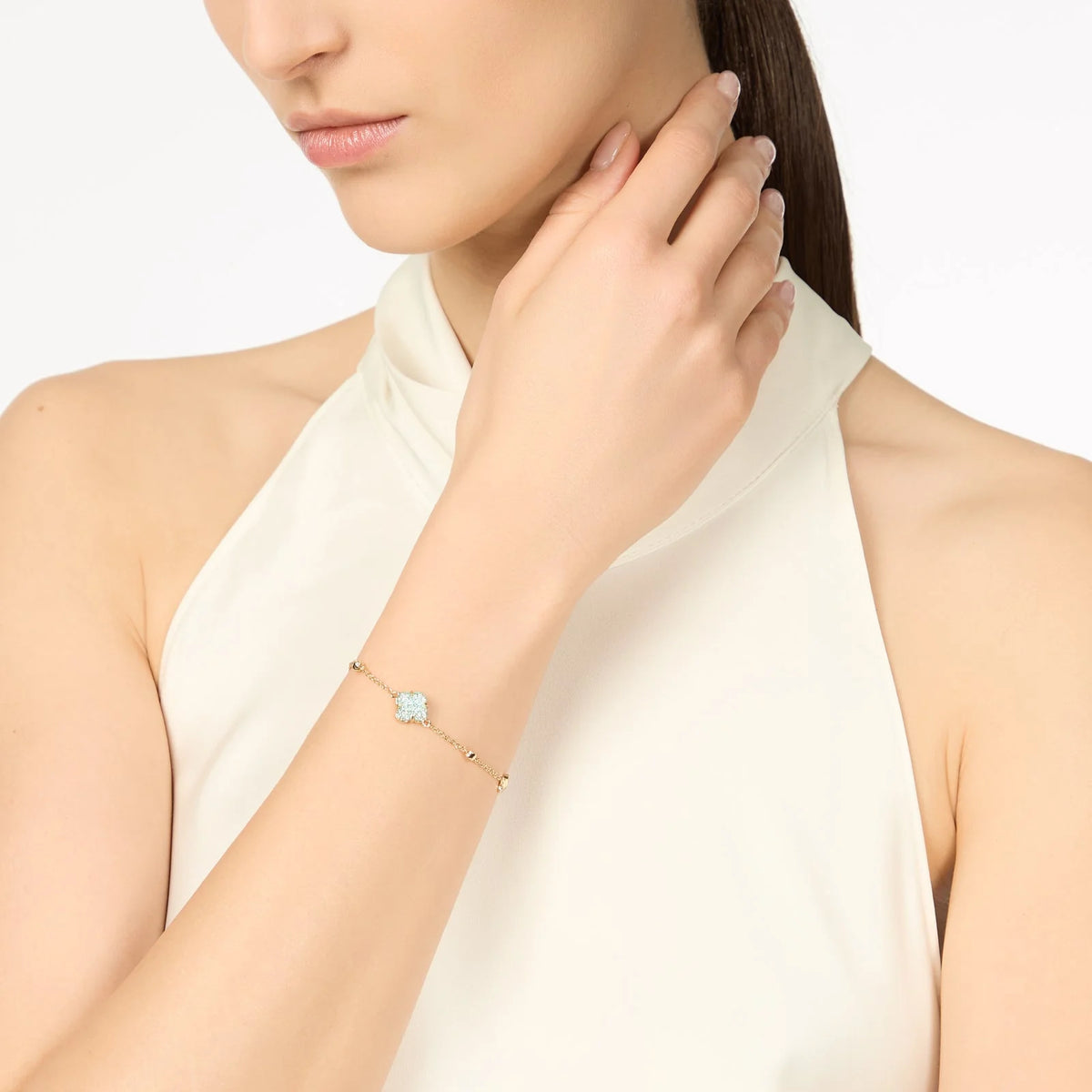 Bracciale catena fiori pavé cilindretti Juliet by Sodini