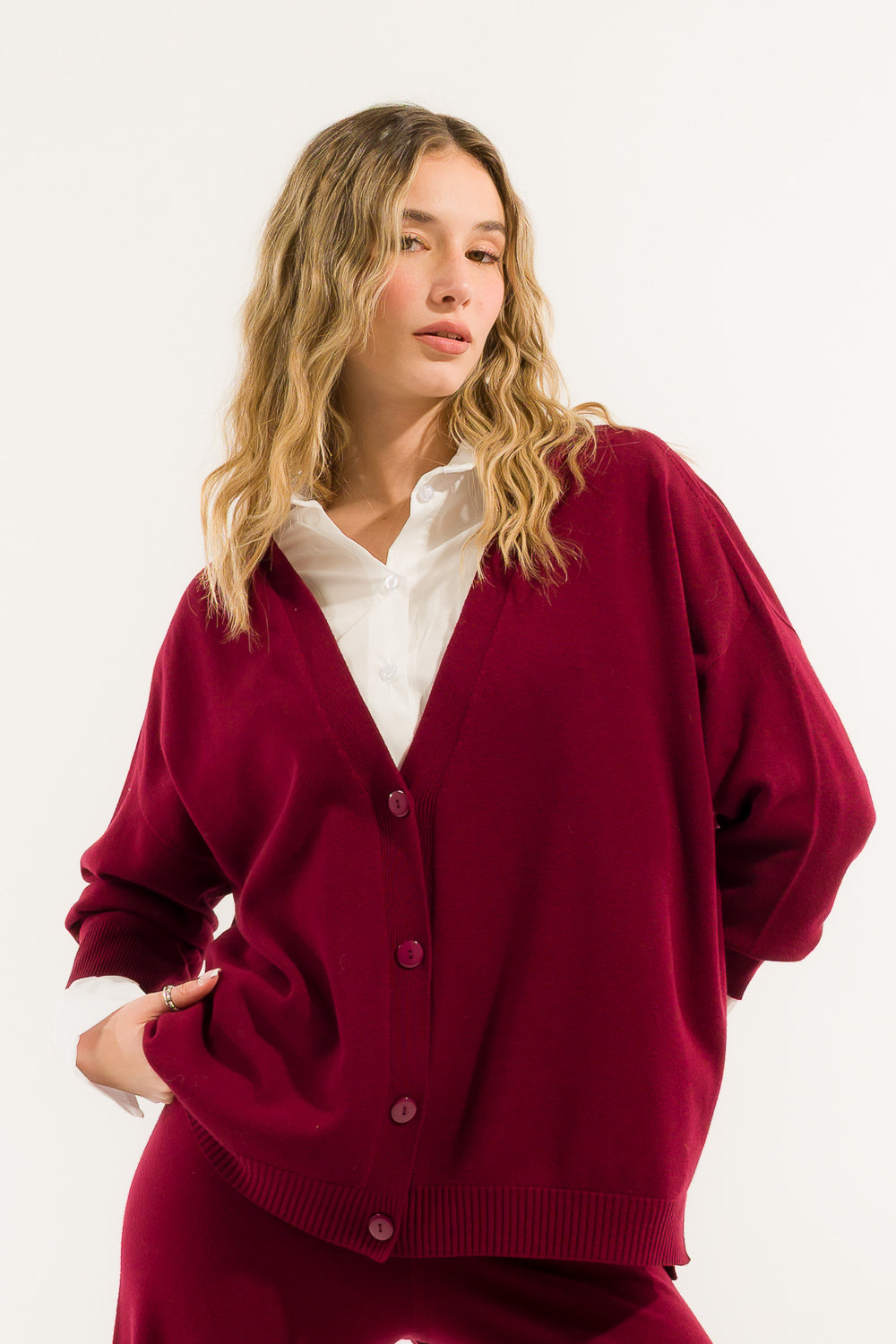 Cardigan con bottoni