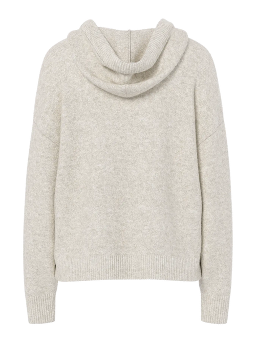 Felpa in maglia con cappuccio