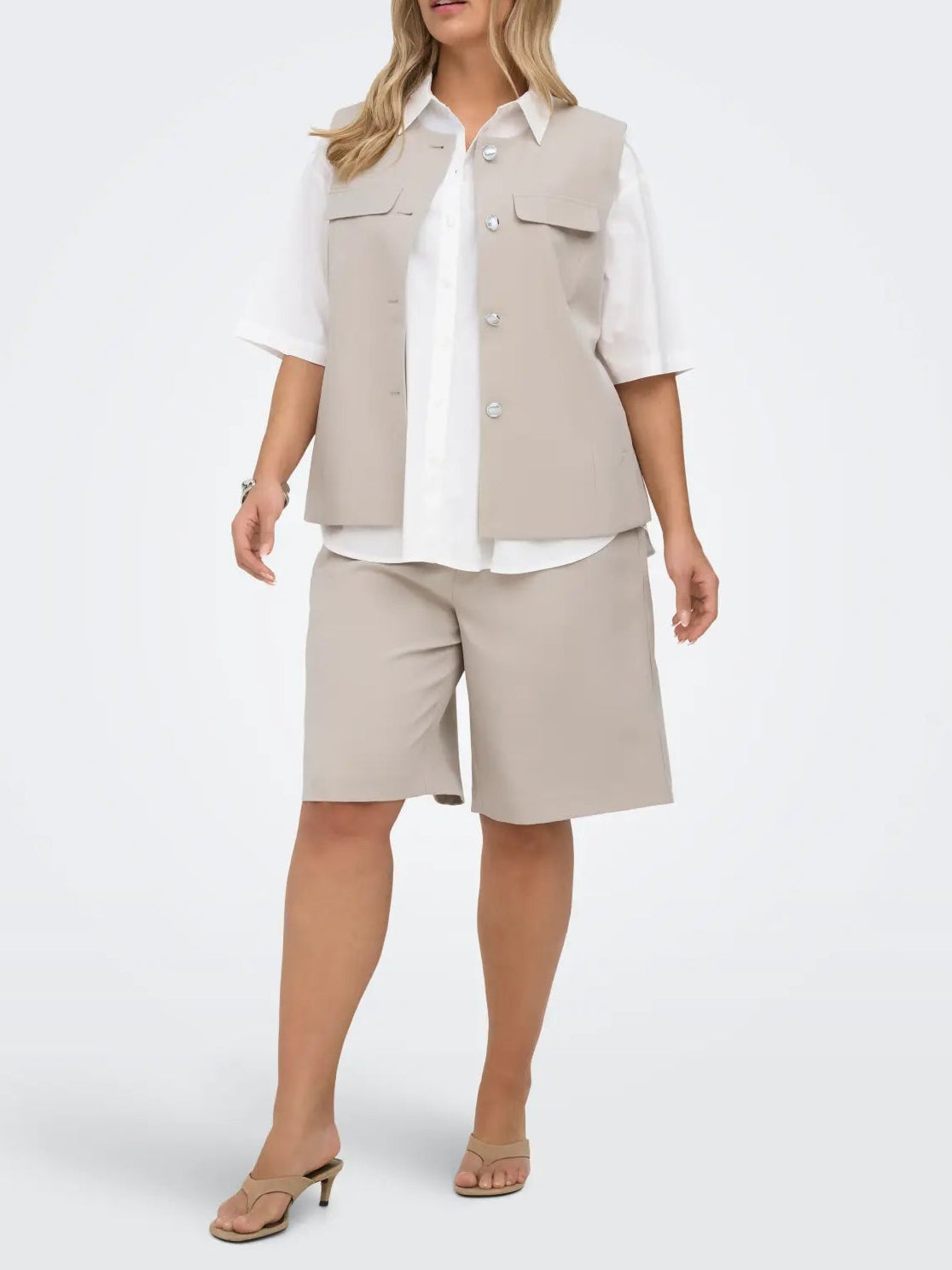 Gilet con cintura taglie curvy