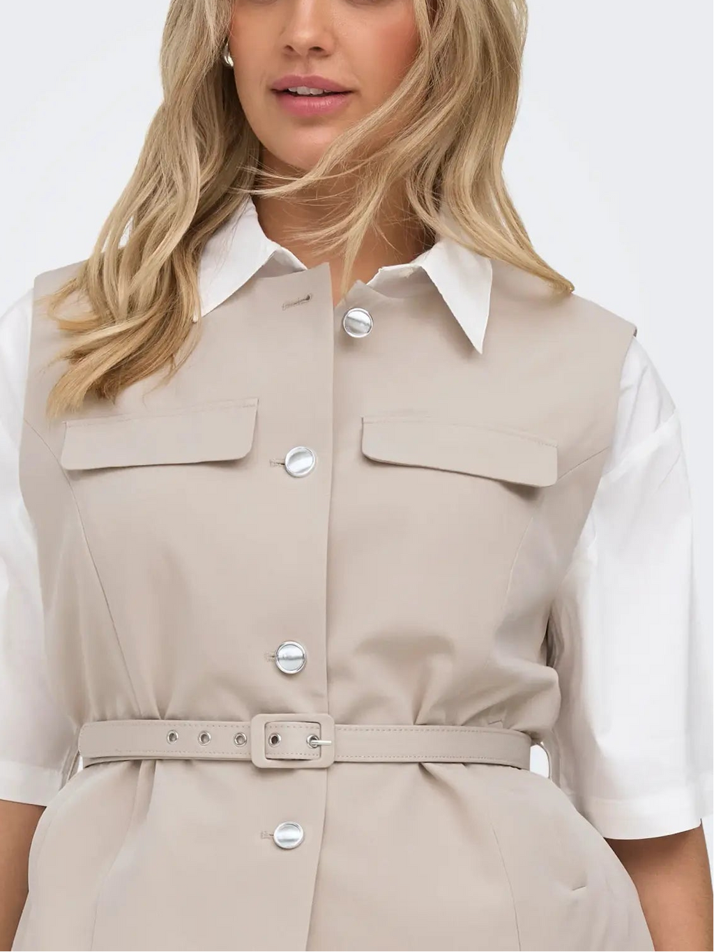 Gilet con cintura taglie curvy