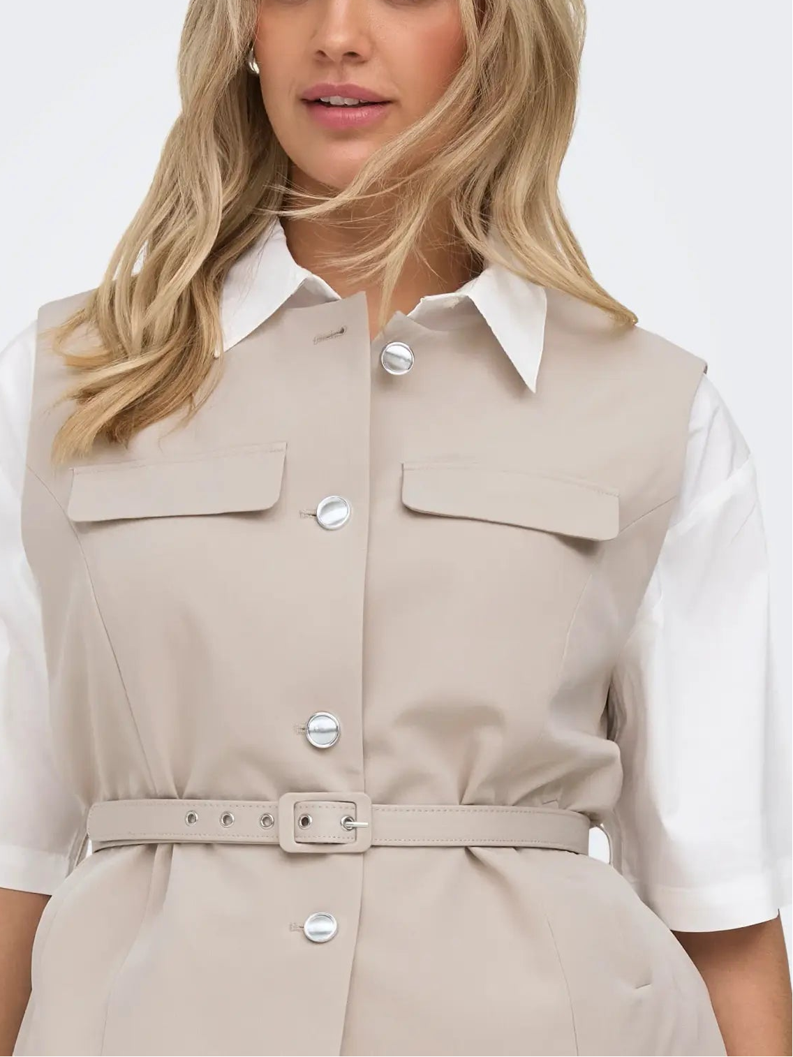 Gilet con cintura taglie curvy