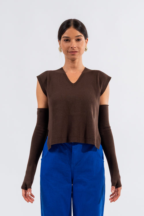 Gilet scollo a V