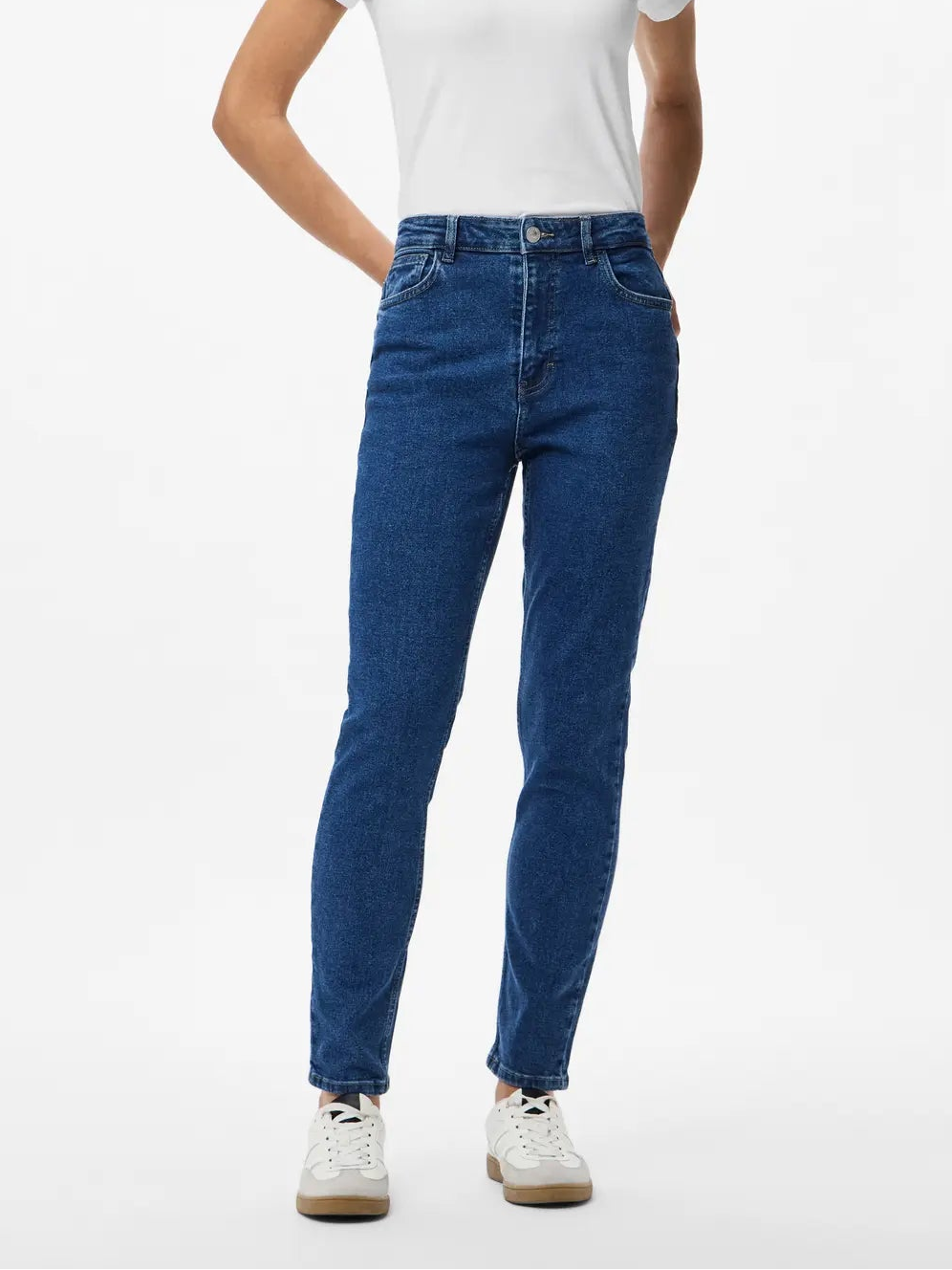 Jeans da donna dritti lavaggio medio