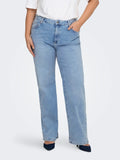 Jeans gamba dritta lavaggio chiaro taglie curvy