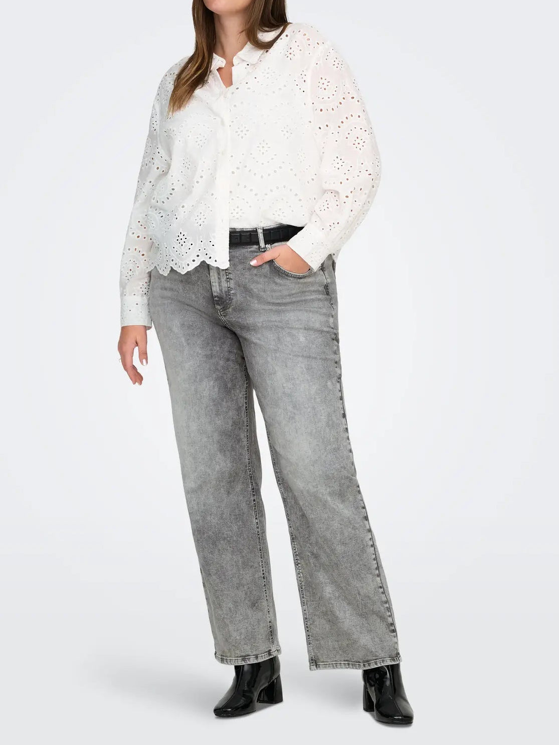 Jeans da donna grigi taglie curvy