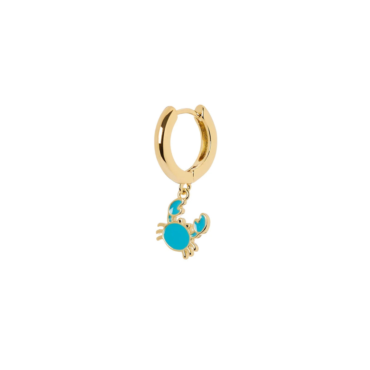 Orecchini a cerchietto con granchietto summer mania by Sodini 