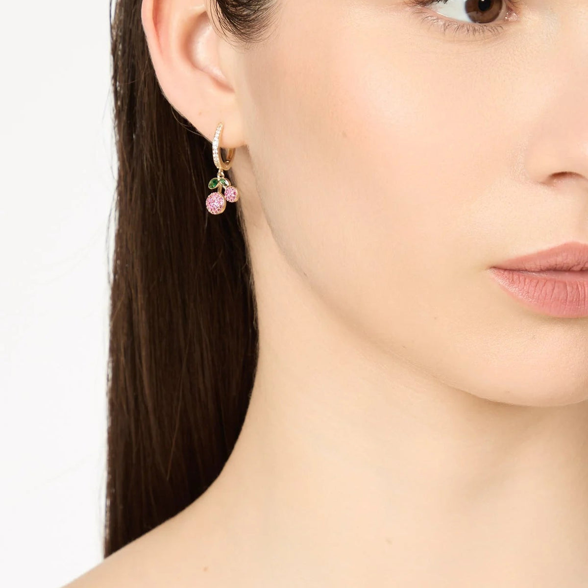 Orecchini cerchio e ciliegie pavé Juicy by Sodini