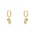 Orecchini cerchio e limone pavé Juicy by Sodini