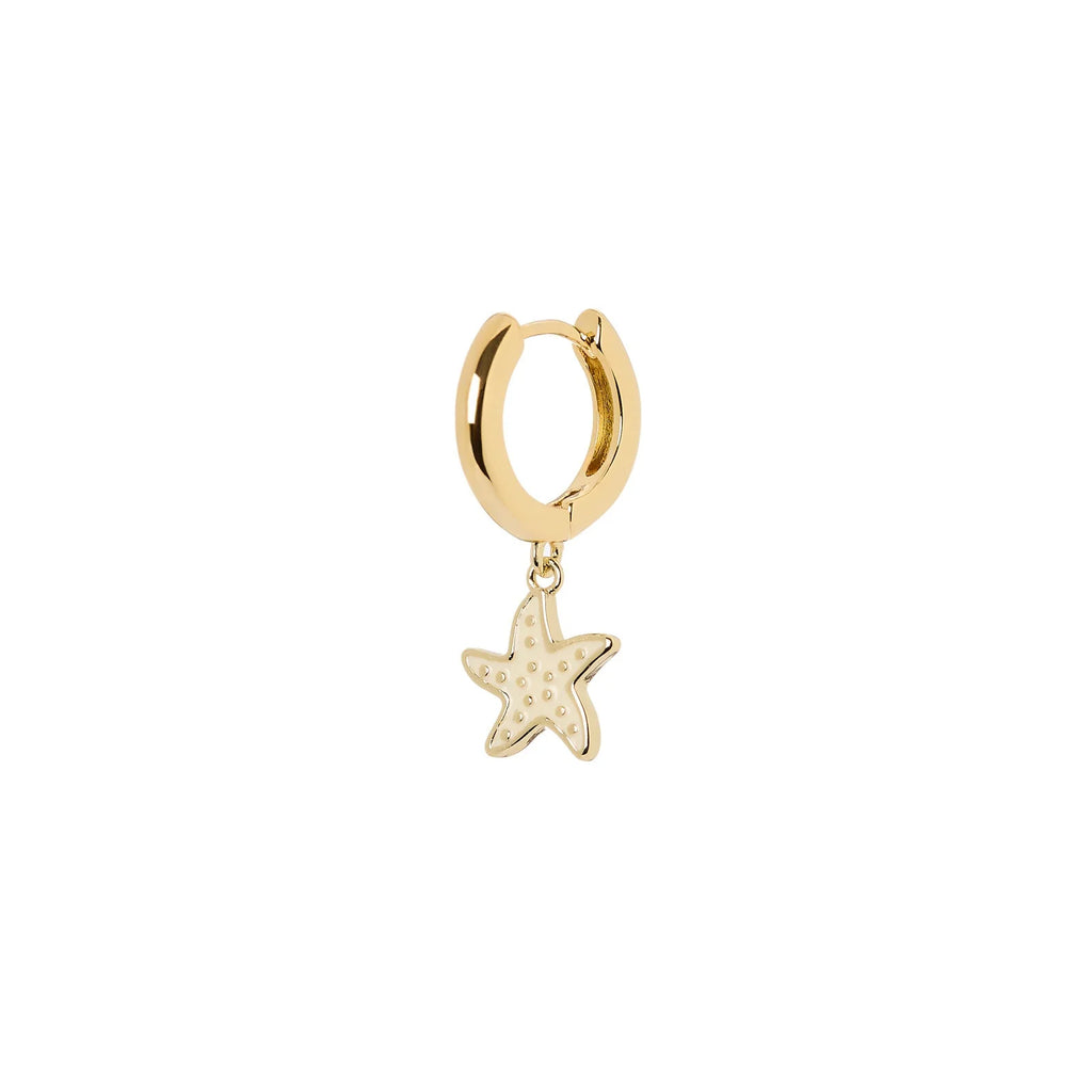 Orecchini a cerchietto con stellina marina summer mania by Sodini