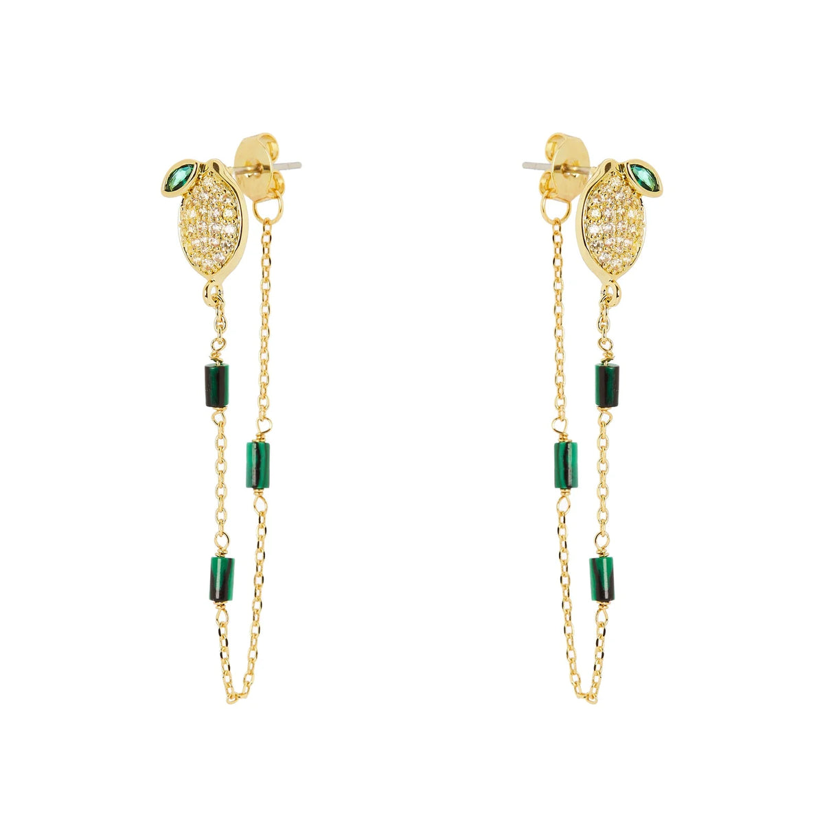 Orecchini limone e catenella Juicy by Sodini
