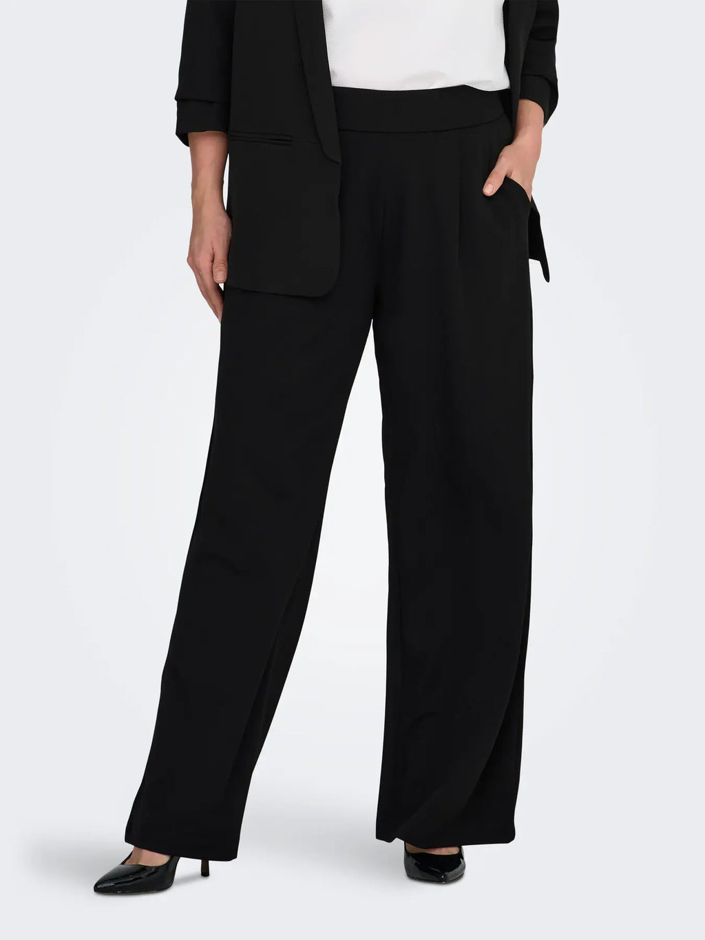 Pantalone ampio con pieghe taglie curvy