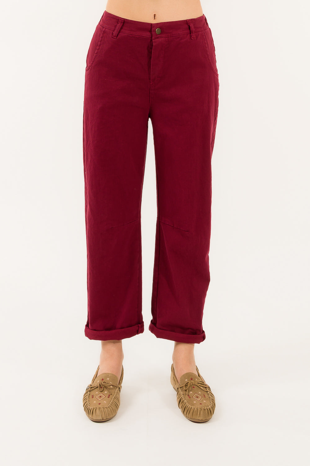 Pantalone vita bassa barrel Kontatto